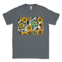 Charcoal Heather gemstone sunflower cowhide background Classic Tee - Jasminsmagicworld