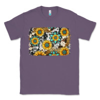 Lavender gemstone sunflower cowhide background Classic Tee - Jasminsmagicworld