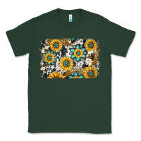 Sports Green gemstone sunflower cowhide background Classic Tee - Jasminsmagicworld