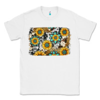 White gemstone sunflower cowhide background Classic Tee - Jasminsmagicworld