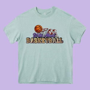 Wild About Basketball Heavy Core Tee Designed By Howdyjamesfarm