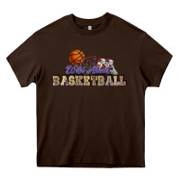 Chocolate Brown Wild about Basketball Heavy Core Tee - HowdyJamesFarm