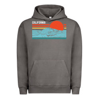 Pigment Tornado vintage california wave surf retro 80s california beach surfing Urban Hoodie - linhVisuals