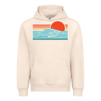 Sandshell vintage california wave surf retro 80s california beach surfing Urban Hoodie - linhVisuals