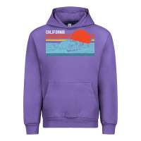 Tulip vintage california wave surf retro 80s california beach surfing Urban Hoodie - linhVisuals