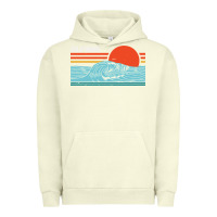 Pigment Pistachio vintage california wave surf retro 80s california beach surfing Urban Hoodie - linhVisuals