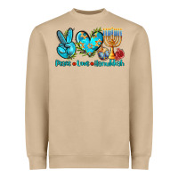 Mushroom peace love hanukkah Heavyweight Sweatshirt - AdoDesignShop