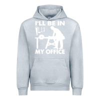 Heather Grey i'll be in my office carpenter woodworking Urban Hoodie - linhVisuals