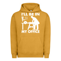 Pigment Peanut Butter i'll be in my office carpenter woodworking Urban Hoodie - linhVisuals