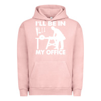 Pigment Salmon i'll be in my office carpenter woodworking Urban Hoodie - linhVisuals