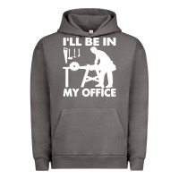 Pigment Tornado i'll be in my office carpenter woodworking Urban Hoodie - linhVisuals
