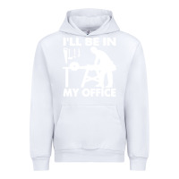 White i'll be in my office carpenter woodworking Urban Hoodie - linhVisuals