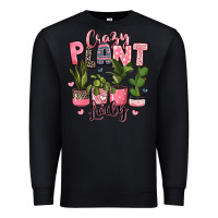 Black crazy plant lady houseplants Premium Sweatshirt - JahusDesignShop