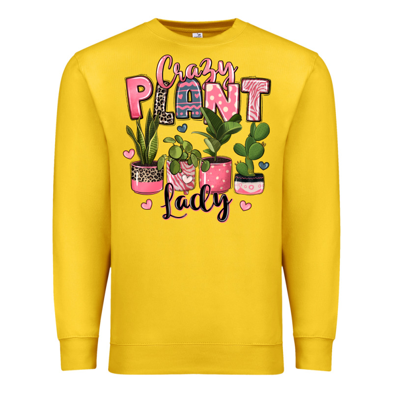 Crazy Plant Lady Houseplants Premium Sweatshirt by JahusDesignShop | Teevron