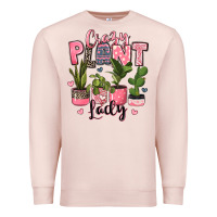 Pale Pink crazy plant lady houseplants Premium Sweatshirt - JahusDesignShop