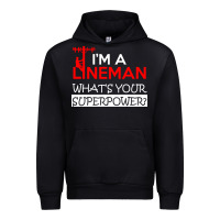 Black im a lineman whats your superpower Urban Hoodie - linhVisuals