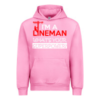 Fuchsia Pink im a lineman whats your superpower Urban Hoodie - linhVisuals