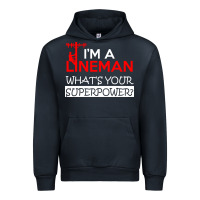 Navy im a lineman whats your superpower Urban Hoodie - linhVisuals