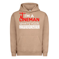 Pigment Burro im a lineman whats your superpower Urban Hoodie - linhVisuals