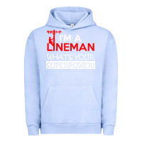 Pigment Grape Ice im a lineman whats your superpower Urban Hoodie - linhVisuals