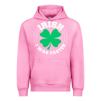 Fuchsia Pink irish i was faster Urban Hoodie - linhVisuals