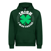 Forest Green irish i was faster Urban Hoodie - linhVisuals