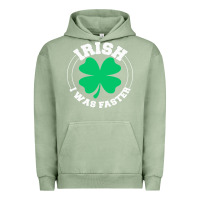 Pigment Oil Green irish i was faster Urban Hoodie - linhVisuals