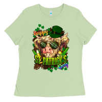 Matcha St. Patrick's Day Cow Ladies Tee - HowdyJamesFarm
