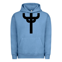 Pigment Pebble Blue red-judas-priest cross Urban Hoodie - linhVisuals