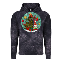 Cloud Black christmas tree and gnome Vintage Hoodie - BundleAndBundleShop