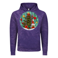 Cloud Purple christmas tree and gnome Vintage Hoodie - BundleAndBundleShop