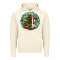 Vintage Artic christmas tree and gnome Vintage Hoodie - BundleAndBundleShop