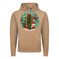 Vintage Coffee christmas tree and gnome Vintage Hoodie - BundleAndBundleShop