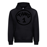 Black thing 1 thing 2 buddies lover Urban Hoodie - linhVisuals