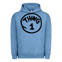 Pigment Pebble Blue thing 1 thing 2 buddies lover Urban Hoodie - linhVisuals