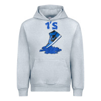 Heather Grey 1 retro high og dark marina blue tee shoes dripping got em t shirt Urban Hoodie - linhVisuals