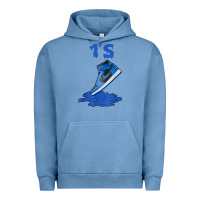 Pigment Pebble Blue 1 retro high og dark marina blue tee shoes dripping got em t shirt Urban Hoodie - linhVisuals