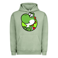 Pigment Oil Green Cartoon Yoshi Urban Hoodie - linhVisuals