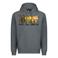 Rock Peace Love Wild cat Premium Hoodie - LillyAllenDesigns