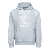 Heather Grey kill yourself classic foamy the squirrel Urban Hoodie - linhVisuals