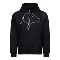 Black weimaraner t  shirt weimaraner dog line art Urban Hoodie - linhVisuals