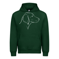 Forest Green weimaraner t  shirt weimaraner dog line art Urban Hoodie - linhVisuals