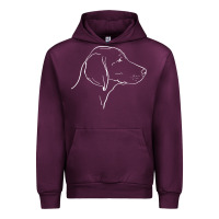 Mauve Wine weimaraner t  shirt weimaraner dog line art Urban Hoodie - linhVisuals