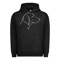 Pigment Black weimaraner t  shirt weimaraner dog line art Urban Hoodie - linhVisuals
