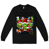 Black it's fine we're fine everythıng is fine! nursecre Long Sleeve Tee - FaDigitalArtStudio