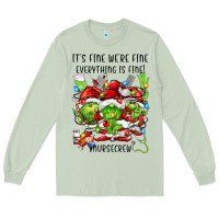 Matcha it's fine we're fine everythıng is fine! nursecre Long Sleeve Tee - FaDigitalArtStudio