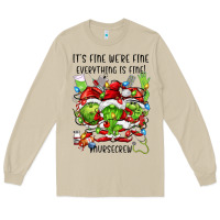Mushroom it's fine we're fine everythıng is fine! nursecre Long Sleeve Tee - FaDigitalArtStudio