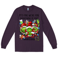 Plum it's fine we're fine everythıng is fine! nursecre Long Sleeve Tee - FaDigitalArtStudio