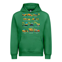 Emerald construction excavator vehicle boys builder heavy equipment t shirt Urban Hoodie - linhVisuals