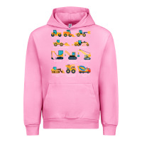 Fuchsia Pink construction excavator vehicle boys builder heavy equipment t shirt Urban Hoodie - linhVisuals
